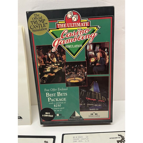 The Ultimate Gambling Simulation (IBM PC, 256K And CGA EGA , 1989) Trump Castle - Picture 2 of 4
